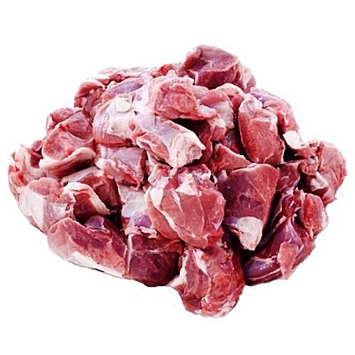 Chandra Fresh Proteins Mutton - Boneless, 1 kg Curry Cut Fresh Mutton 