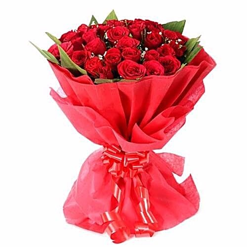 Blooms & Bouquets Flower Bouquet - 20 Delightful Red Roses, 1 pc  