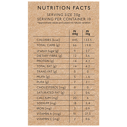 Nourish Organics Honey Crunch Muesli, 300 g  No Added Sugar, High Fibre