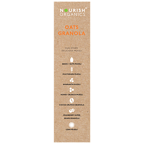 Nourish Organics Oats Granola - Rich In Protein & Fibre, Wheat Free, No Preservatives, 300 g  No Preservatives, Zero Trans Fat