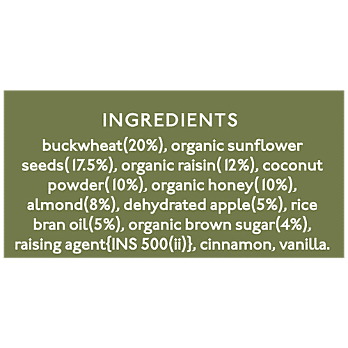 Nourish Organics Almond Buckwheat Cookies - Rich In Fibre & Protein, Gluten-Free, 125 g  Rich in Fibre & High in Protein
