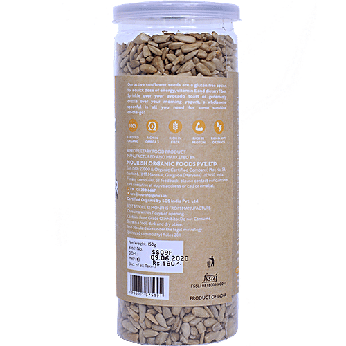Buy Nourish Organics Active Sunflower Seeds High In Omega3, Gluten
