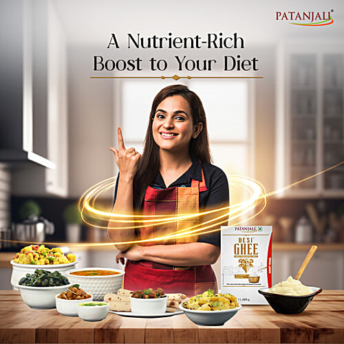 Patanjali Buffalo Milk Desi Ghee, 1 L Carton Rich Aroma Desi Ghee, Granular Texture