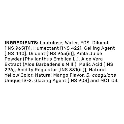 Whats Up Wellness X Gut Health Mango Flavour Prebiotics & Probiotics Gummies, 15 pcs No Added Sugar, Gluten Free, Reduce Constipation, Strengthen Immunity
