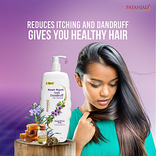 Patanjali Kesh Kanti Anti Dandruff Hair Cleanser, 450 ml Bottle