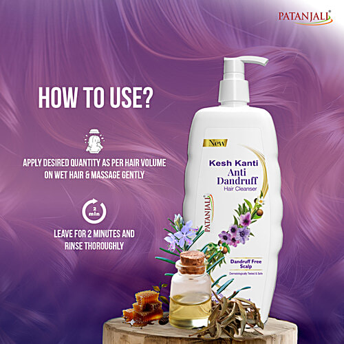 Patanjali Kesh Kanti Anti Dandruff Hair Cleanser, 450 ml Bottle