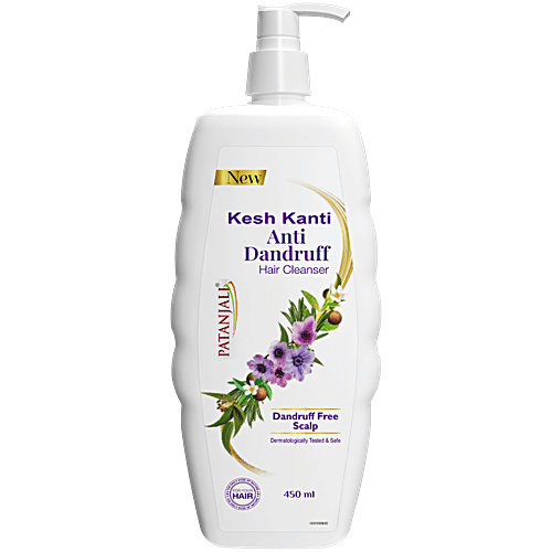 Patanjali Kesh Kanti Anti Dandruff Hair Cleanser, 450 ml Bottle