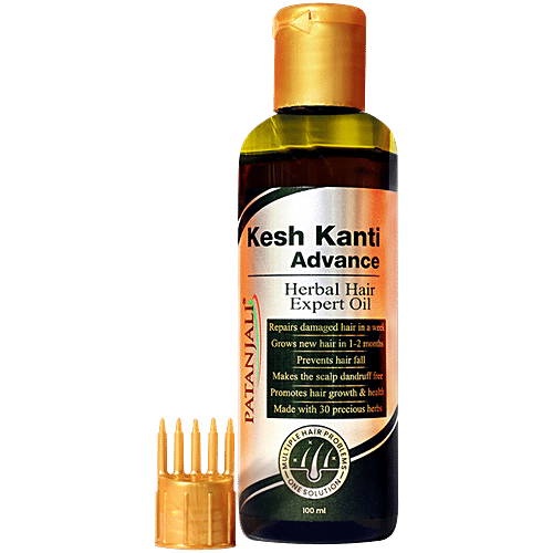 Patanjali Kesh Kanti Advance Expert Hair Oil - Bhringraj, 100 ml Bottle Hairfall Control Hair Oil