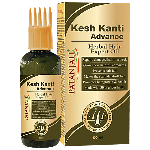 Patanjali Kesh Kanti Advance Expert Hair Oil - Bhringraj, 100 ml Bottle Hairfall Control Hair Oil