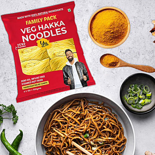 Yu Veg Hakka Noodles -  Family Pack, 600 g (4 pcs x 150g each) 