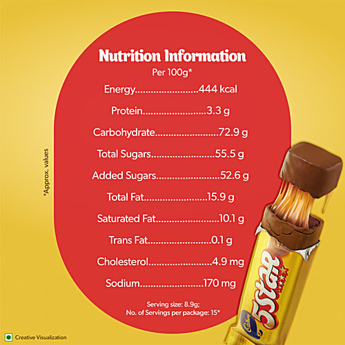 Cadbury 5 Star Mini Treats Chocolate Bars, 166.6 g (17 x 9.8 g) Family Pack, Bite-Sized Pieces, Indulge in a Chocolatey Delight
