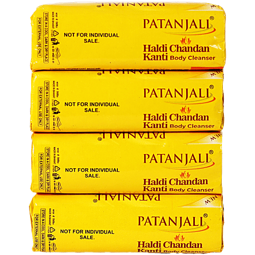Patanjali Haldi Chandan Kanti Body Cleanser, 150 g (Pack of 4)