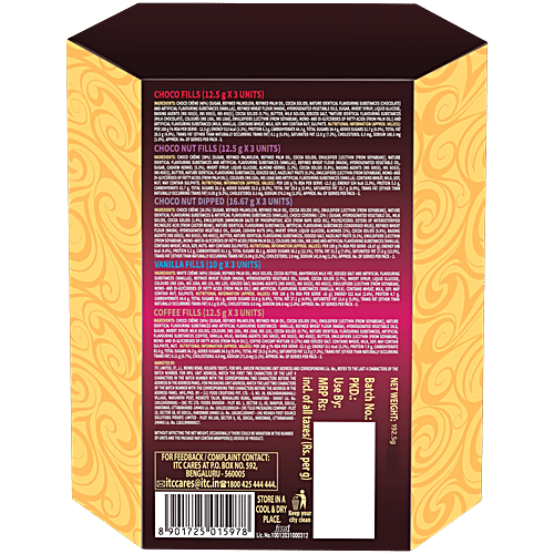 Sunfeast Dark Fantasy Fills Cookies Collection, 192.5 g Choco Fills, Choco Nut Dipped, Vanilla Fills, Choco Nut Fills, Coffee Fills