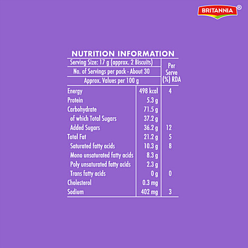 Britannia Treat - Choco Creme Sandwich Biscuits, 515 g (5 x 103 g each)