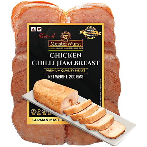 MeisterWurst Chicken Chilli Ham Breast, Poultry Meat 90%, No Soya, 200 g  