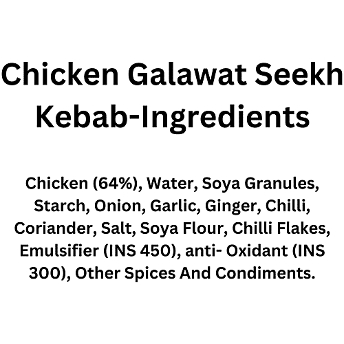 Deli Chic Chicken Galawat Seekh Kabab, 500 g Pouch