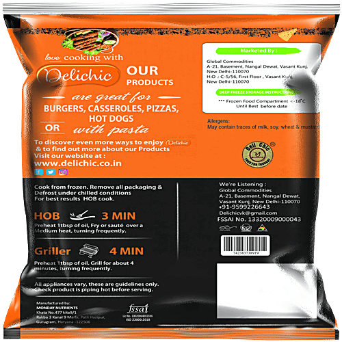 Deli Chic Chicken Hot & Spicy Seekh Kabab, 400 g Pouch 