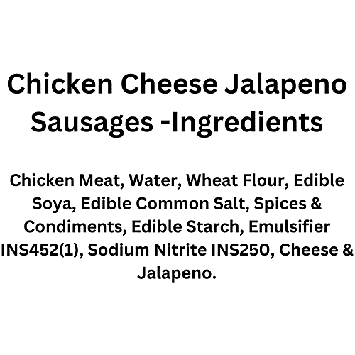 Deli Chic Chicken Cheese and Jalapeno Sausages, 200 g Pouch 