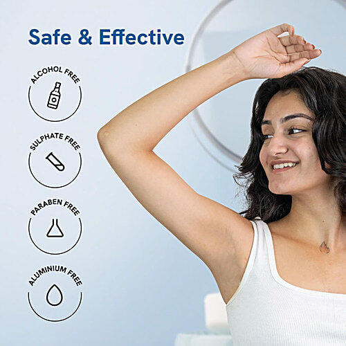 Bodywise 4% AHA BHA Underarm Roll On To Reduce Body Odour & Reduce Pigmentation - Flora, 50 ml  Sulphate Free, Paraben Free