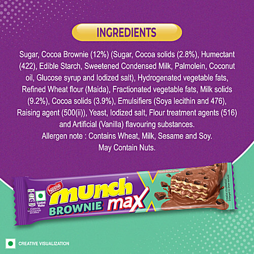 Nestle Munch Brownie Max - Coated Wafer, 37.5 g