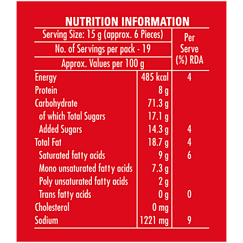 Britannia 50-50 Potazos Masti Masala Spicy Flavoured Crisps, 286 g