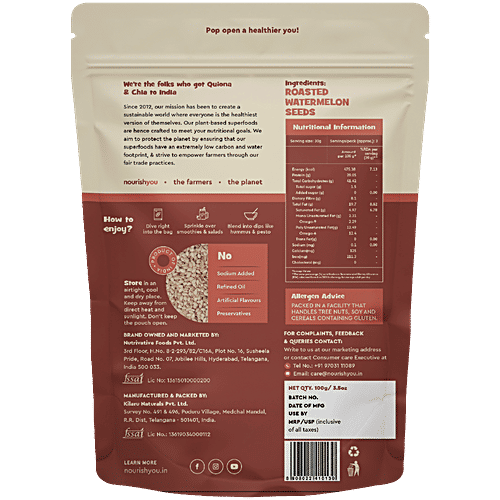 Nourish you Roasted Watermelon Seeds, 100 g  Rich In Protein