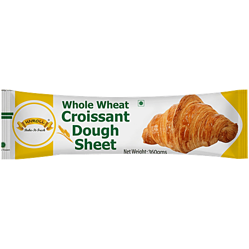 Unroll Whole Wheat Croissants Dough Sheet, 360 g Pouch 