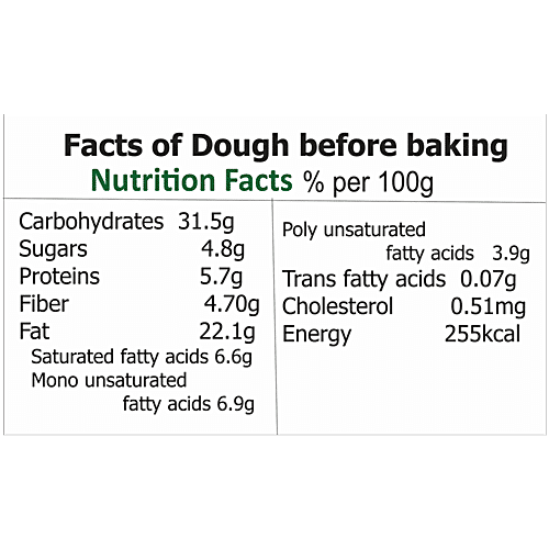 UNROLL All Butter Whole Wheat Croissants Dough Sheets, 320 g Pouch