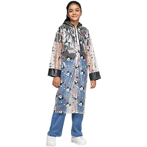 Citizen Kids Rain Jacket, Long, Mickey Printed, CKDS04, 1 pc  