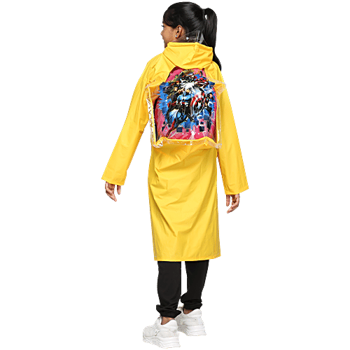 Citizen Kids Rain Jacket with backpack cover, Yellow, 91 cm, 1 pc  