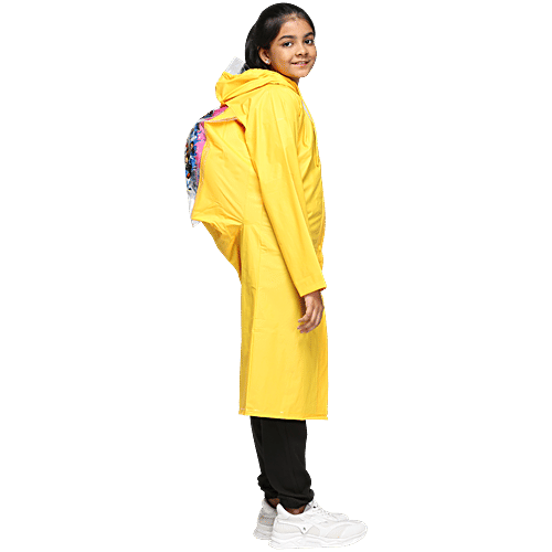 Citizen Kids Rain Jacket with backpack cover, Yellow, 91 cm, 1 pc  