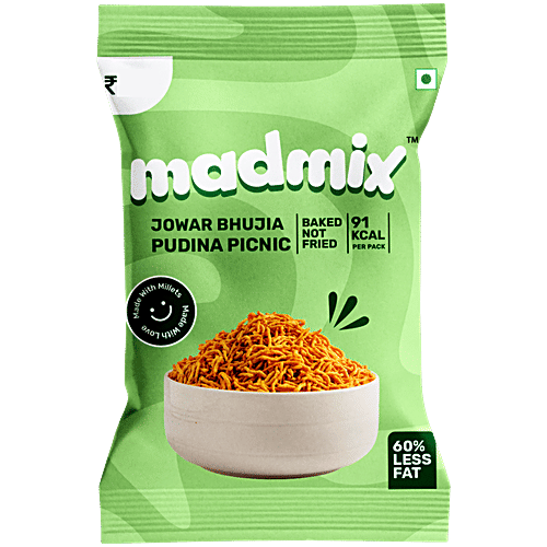 Madmix Jowar Bhujia - Pudina Picnic, 25 g Pouch 