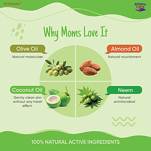 Patanjali Shishu Care Baby Body Cleanser, 75 g (Pack of 4) 