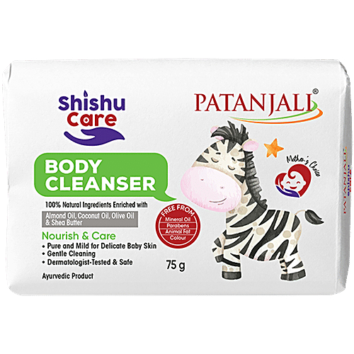 Patanjali Shishu Care Baby Body Cleanser, 75 g (Pack of 4) 