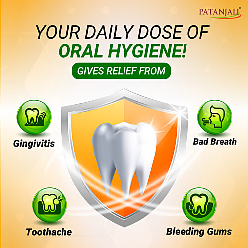 Patanjali Dant Kanti Natural Toothpaste, 500 g Tube Super Saver Value Pack, Makes Teeth Strong, Tightens Gums, Gives Cavity Free Smile