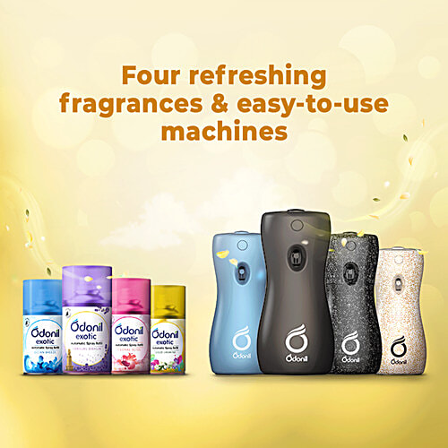 Odonil Exotic Automatic Spray Refill - Gold Jasmine, 2x Long Lasting, Fits all Machines, 225 ml Carton 2200 Sprays Guaranteed, Lasts upto 60 days