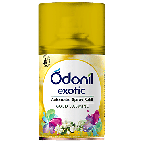 Odonil Exotic Automatic Spray Refill - Gold Jasmine, 2x Long Lasting, Fits all Machines, 225 ml Carton 2200 Sprays Guaranteed, Lasts upto 60 days