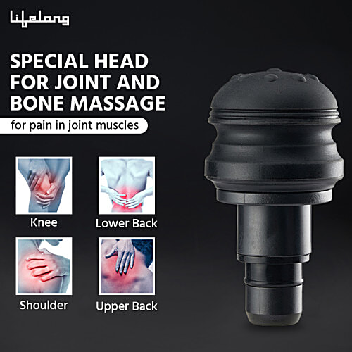 Lifelong Full Body Gun Massager With 6 Heads & Premium Bag - 30 Intensity Levels, Touch LED Display, 1 Unit  