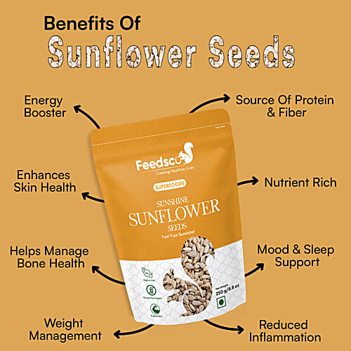 FEEDSCO Sunshine Sunflower Seeds, 250 g  