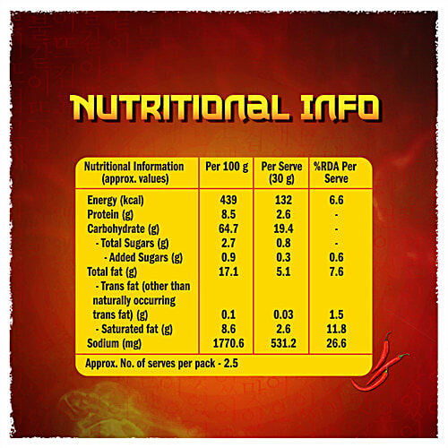 Sunfeast YiPPee! Korean Fiery Hot Style Noodles, 80 g