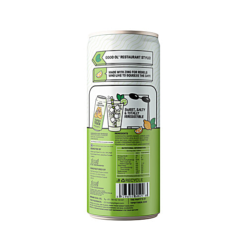 Tipsy Tiger Fresh Lime Soda - Lemonade, 250 ml Tin