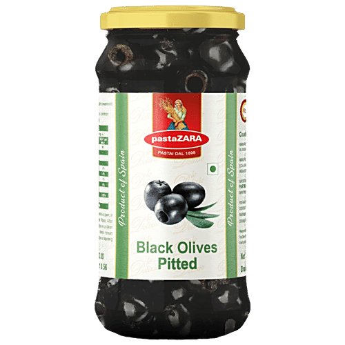 Pastazara Black Olives Pitted, 450 g Bottle