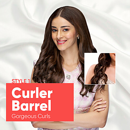 Vega 3 In 1 Straightener/Curler/Crimper Hair Styler - VHSCC-01, Gold & Black, 1 pc  