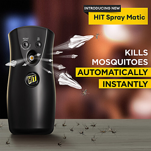 HIT Spray Matic Mosquito Repellent Dispenser Machine + 1 Refill, 2 pcs  Instant Spray
 Kills Mosquitoes
 Automatic