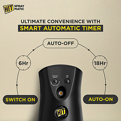 HIT Spray Matic Mosquito Repellent Dispenser Machine + 1 Refill, 2 pcs  Instant Spray
 Kills Mosquitoes
 Automatic