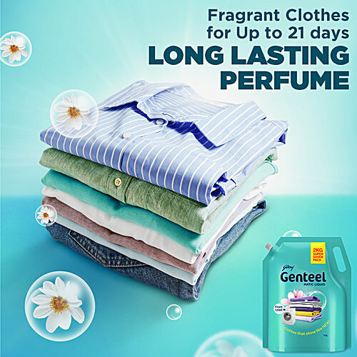 Genteel Matic Liquid Detergent Refill For Front Load Washing, 2 kg Pouch Shine like new
 Front load