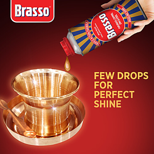 Brasso Metal Polish Cleaning Liquid, 500 ml  Dazzling Shine
 Triple Action Formula