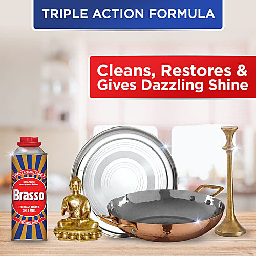 Buy Brasso Metal Polish Liquid Cleans, Protects & Shines, For Brass, Copper, Zinc & Steel