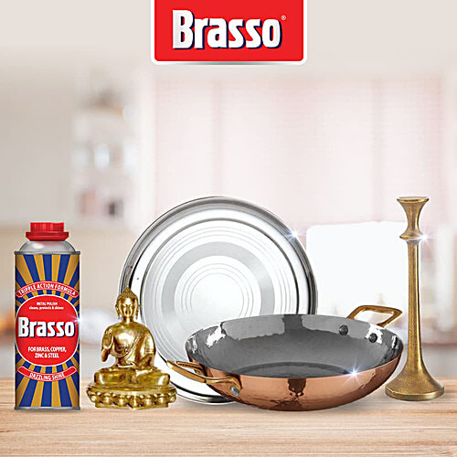 Buy Brasso Metal Polish Liquid Cleans, Protects & Shines, For Brass, Copper, Zinc & Steel