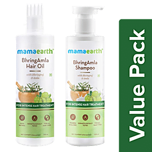 Buy Mamaearth BhringAmla Hair Oil + Shampoo With Bhringraj & Amla (250 ml  each) Online at Best Price of Rs 848 - bigbasket